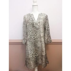J. McLaughlin Silk  Dress Animal Print Size Small NWOT